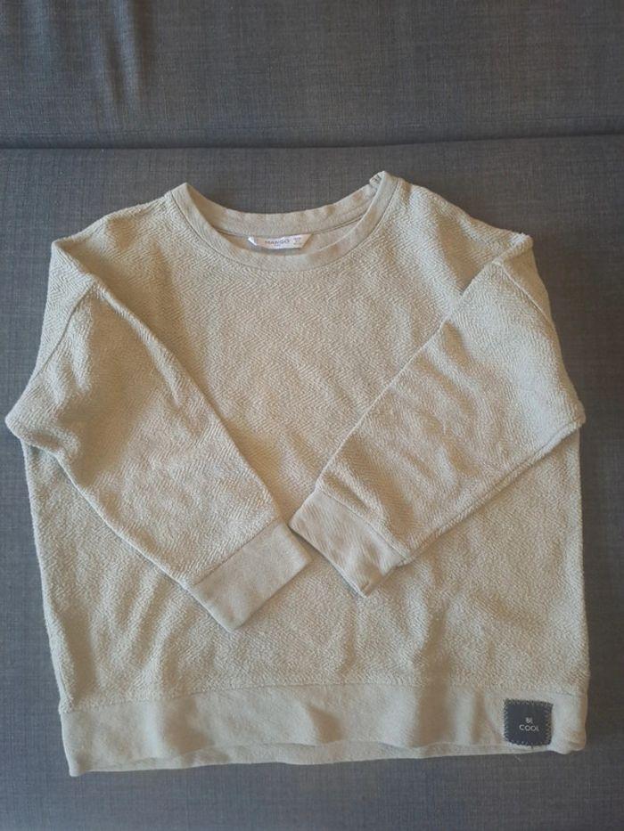 Pull sweat mango kids beige 6-7 ans - photo numéro 1