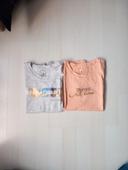 Lot 2 tee shirts fille Firely 8 ans