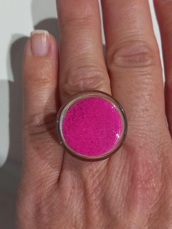 Bague en verre soufflé rose Pylones - photo numéro 3