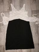 Robe noire et blanche