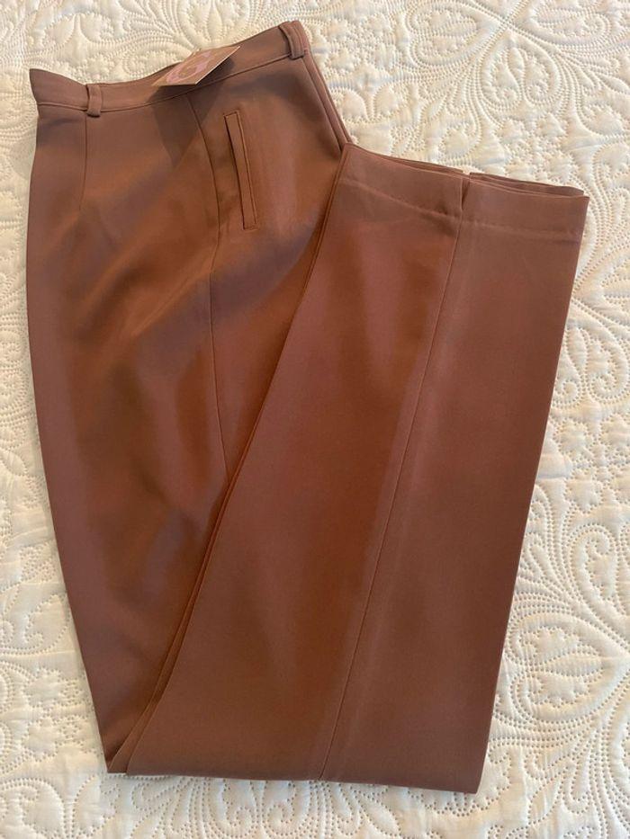 Pantalon droit camel - photo numéro 1