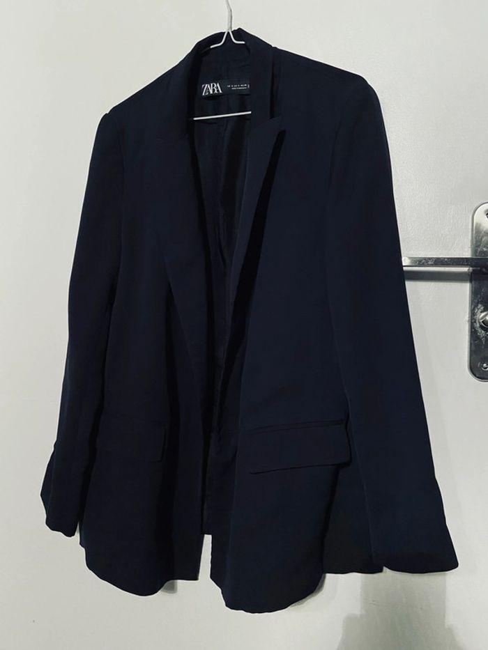 Blazer bleu marine Zara - Taille S - photo numéro 4