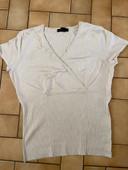 T-shirt blanc 75% soie