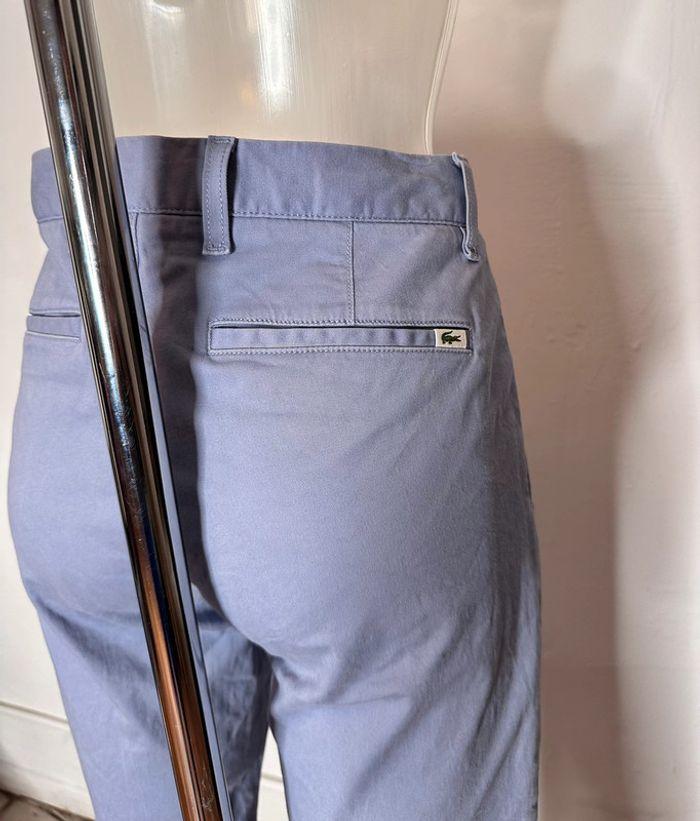 Pantalon toile Lacoste bleu ciel taille 38 - photo numéro 5