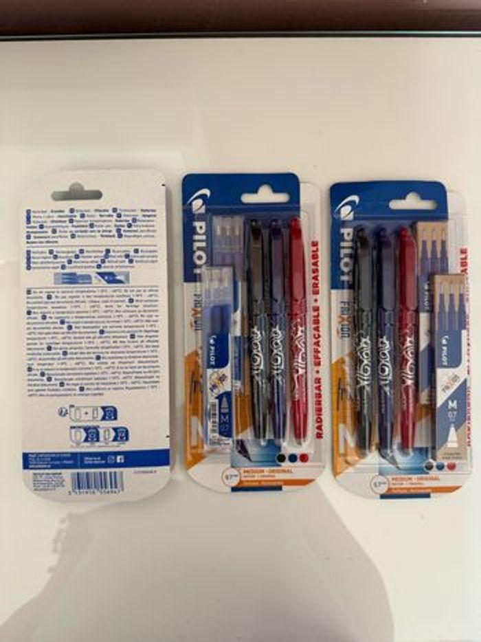 Lot 9 stylos effaçable frixion ball avec 18  recharges Neuf Prix fermé 💥d’autre fournitures scolaires sur mon compte - photo numéro 2