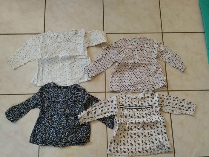 Lot de 4 chemisiers filles18mois - photo numéro 1