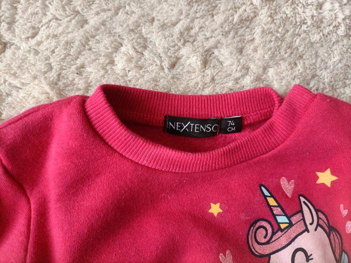 Pull licorne rose fuchsia 9 mois - photo numéro 2