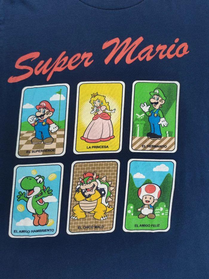 T-shirt Licence Super Mario Nintendo Vintage Bleu Marine Taille XS Homme - photo numéro 2