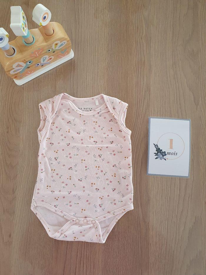 Bodie body little dutch fleur liberty 1 mois rose pale - photo numéro 1