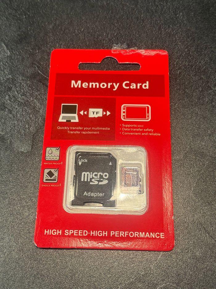 Micro carte sd memory card 2 TB doit 2000 GB avec adaptateur neuve mémoire caméra Nintendo switch téléphone GPS MP3 et tablette  lenovo - photo numéro 1