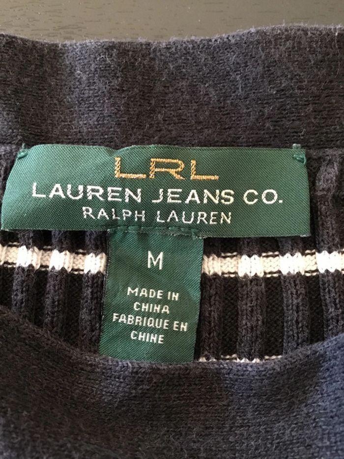 Haut Lauren Ralph Lauren jeans co taille M très bon état rayé noir et blanc 046 - photo numéro 6