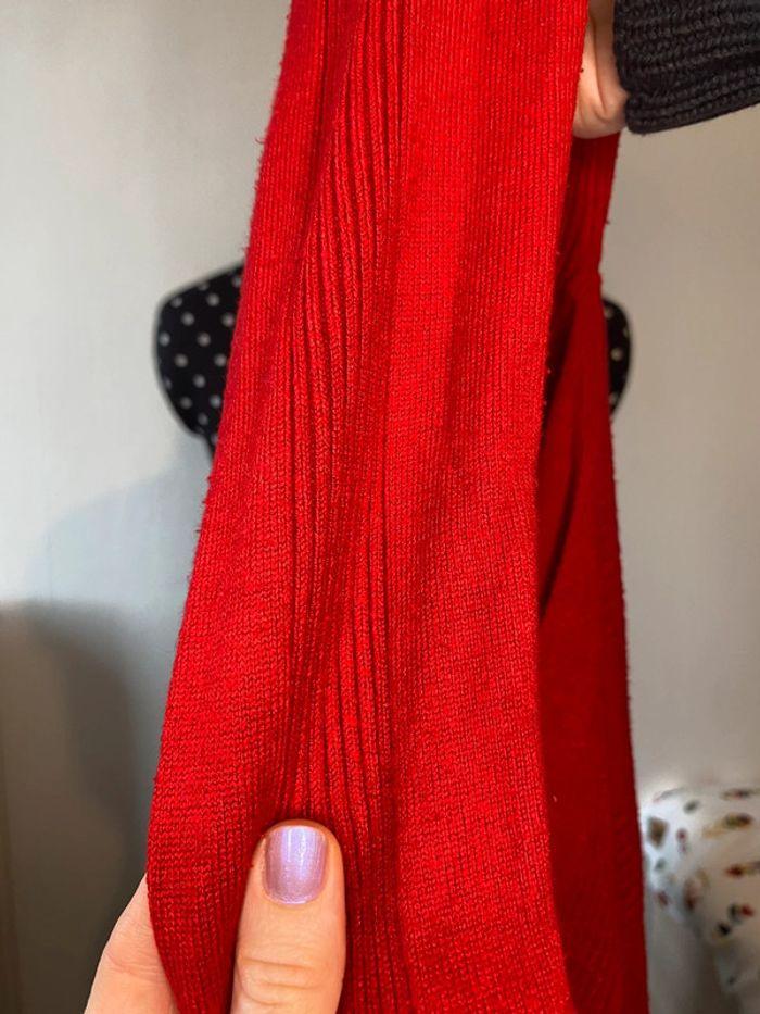 Pull fin uni rouge Stradivarius taille S / 36 - photo numéro 6