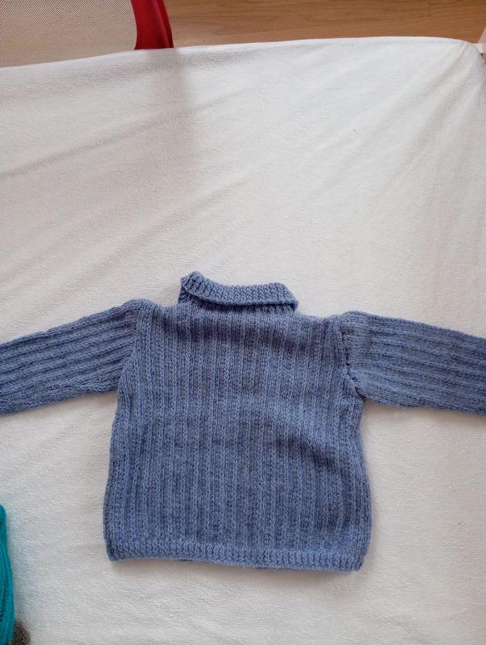 Gilet en laine fait main taille 2 - 3 ans - photo numéro 4