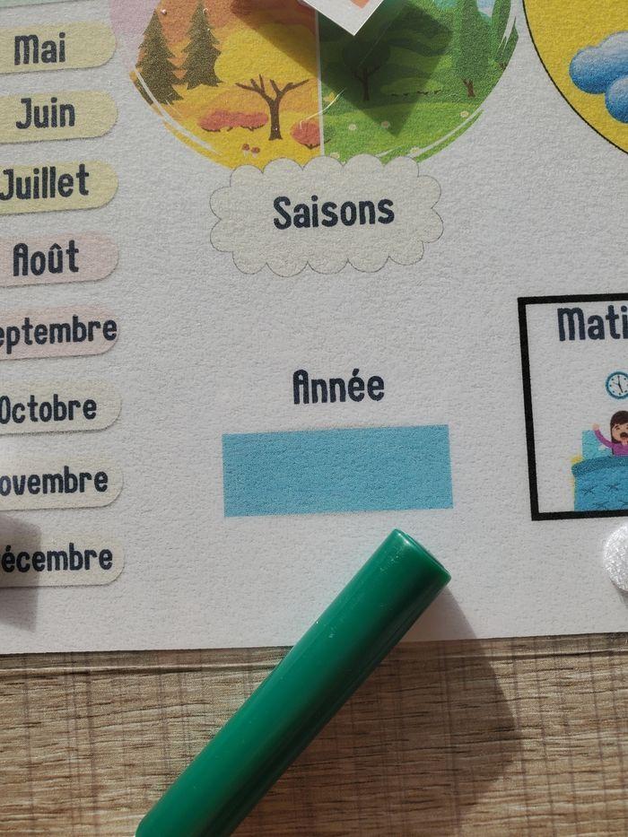 Calendrier perpétuel semainier montessori autisme - photo numéro 3