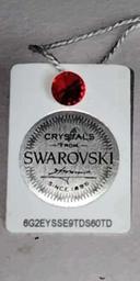 1 Puce d'oreille en crystal de Swarovski rouge