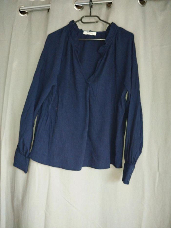 Blouse Promod bleu marine neuve - photo numéro 2