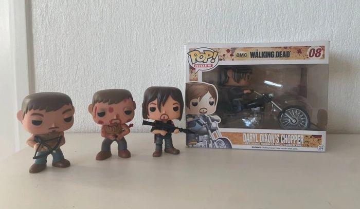 Lot Funko pop Daryl Dixon et sa moto - photo numéro 1