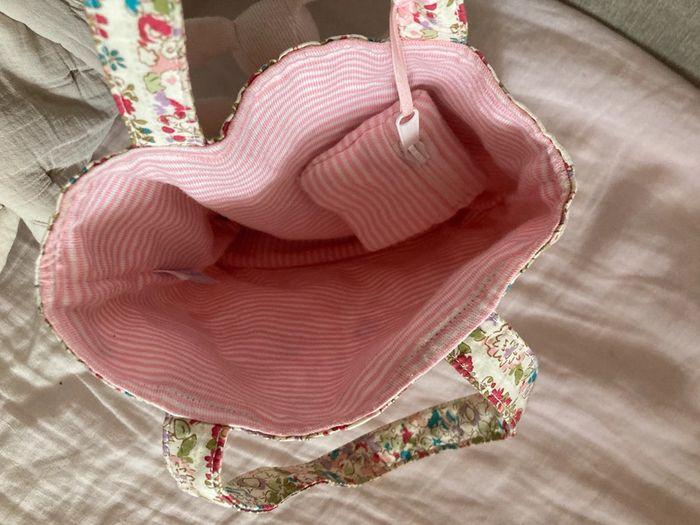 Trousselier petit sac cabas en tissu fleuri pour petite fille - photo numéro 3