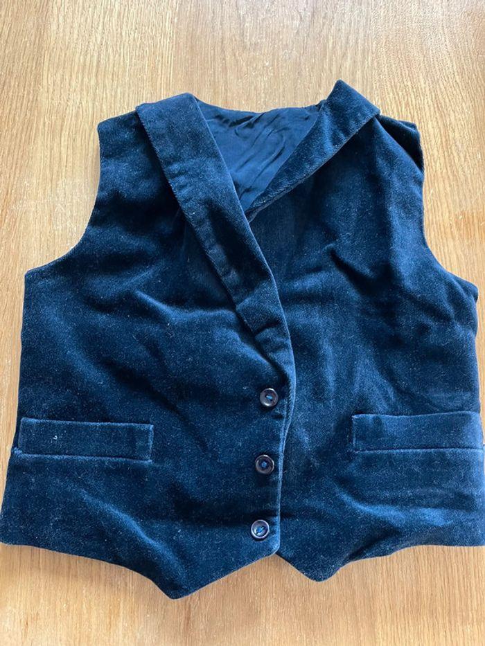 Veston garçon bleu velour 2 ans - photo numéro 1