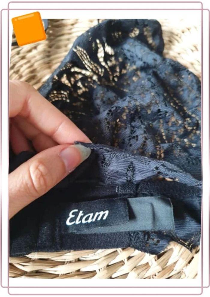 🌻 Soutien gorge Etam 90c neuf couleur noir dentelle - photo numéro 3