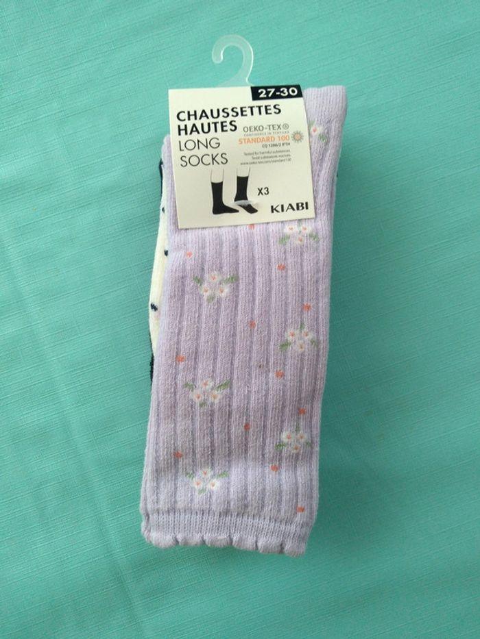 * Lot de 3 paires de chaussettes blanc/lilas T27-30 Kiabi #1 - photo numéro 1