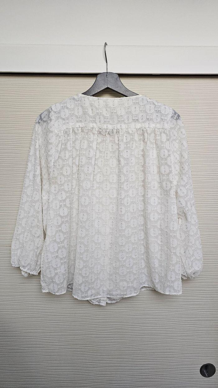 Blouse blanche motifs argentés Naf Naf - photo numéro 6