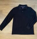 Polo manches longues noir uni Club Room taille S