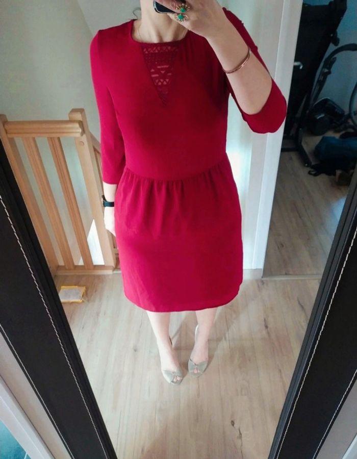 Robe midi Promod taille 38 rouge framboise - photo numéro 1