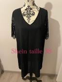 Robe ample à manches courtes à dentelle noir SHEIN taille 38