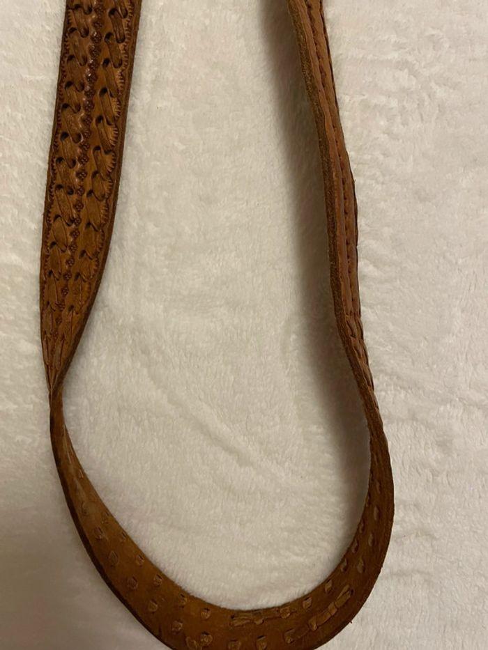 Ceinture vintage véritable cuir 120 cm - photo numéro 6