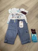 Ensemble bebe garcon 6 mois sergent major t shirt short/ pantalon et chaussettes