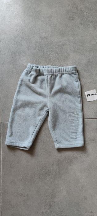 Pantalon molletonné bleu ciel bébé 12 mois - photo numéro 1