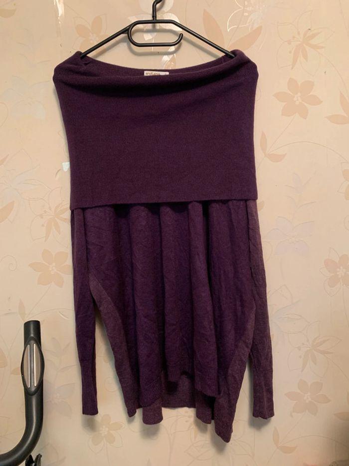 Pull violet bicolore taille unique 💜 - photo numéro 2