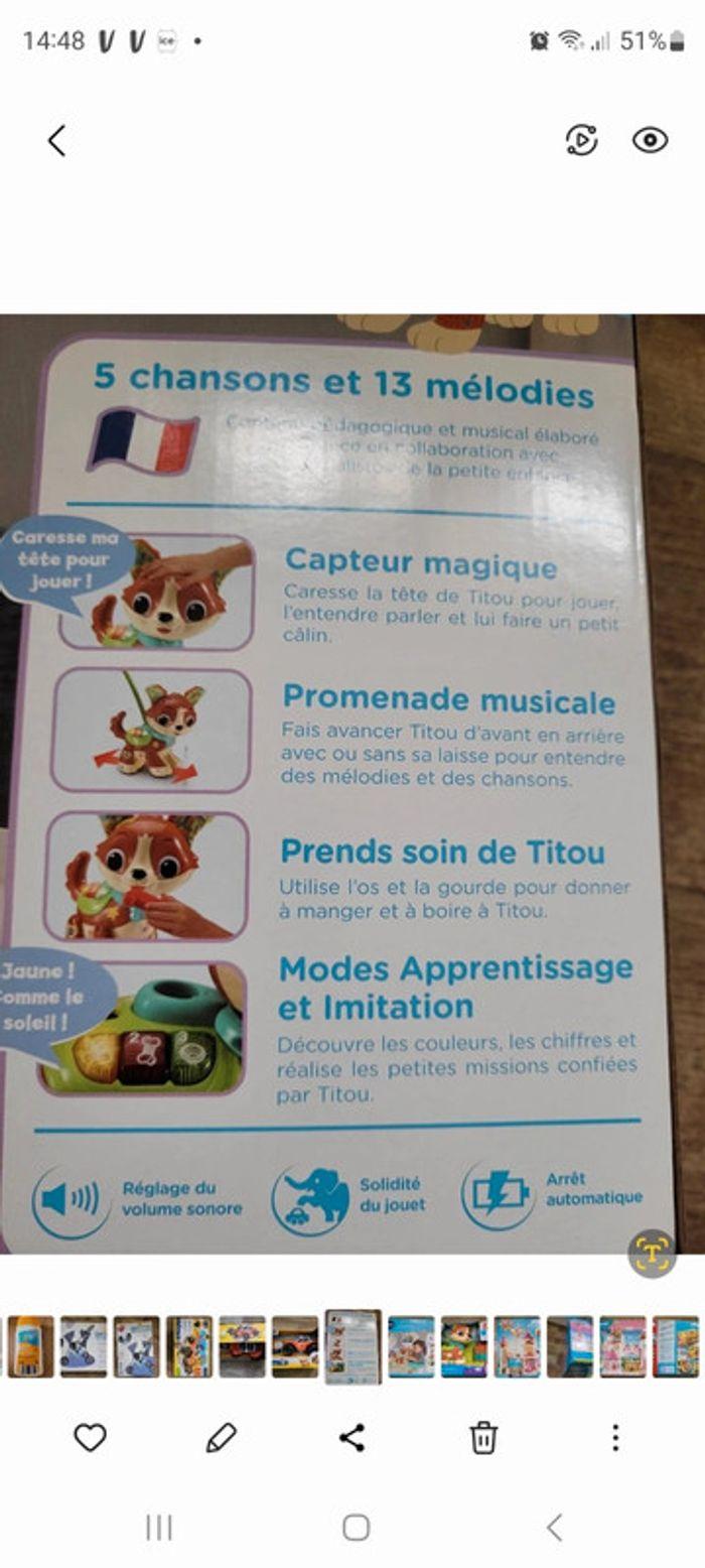 Vtech, Titou mon toutou balade magique neuf - photo numéro 4