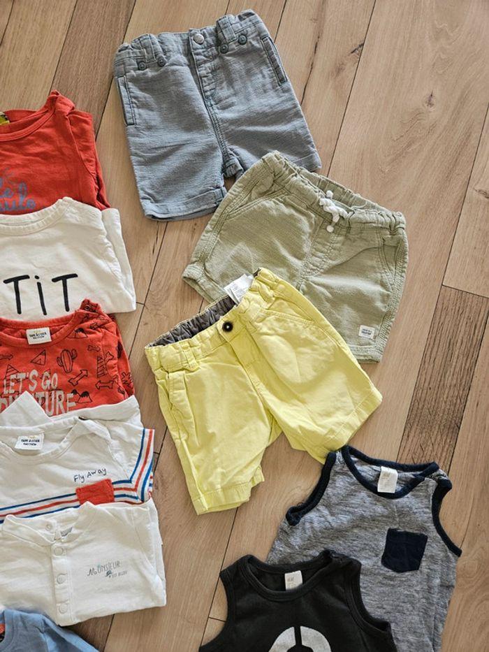 Lot 9 mois pantalons légers, shorts, t-shirt - photo numéro 4