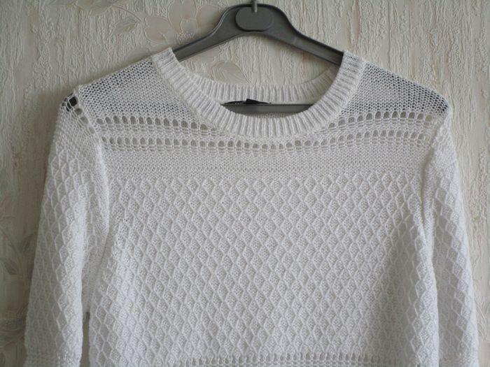 Pull Blanc ras du cou Femme TXL (42) - photo numéro 2