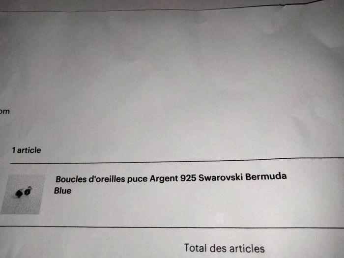 1 Puce d'oreille en crystal de Swarovski bleu - photo numéro 3