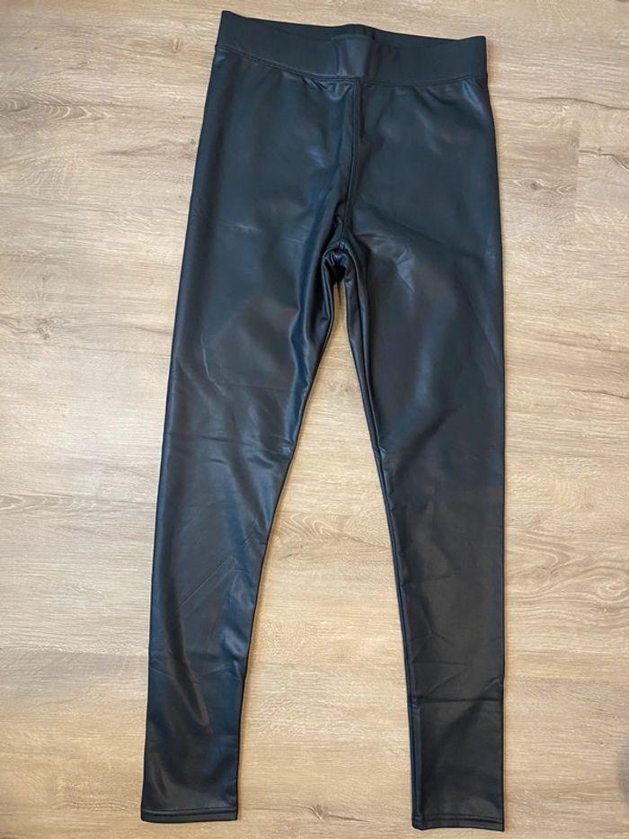 Lot de 2 leggings style similicuir noir et marron taille M Monday Premium - photo numéro 4