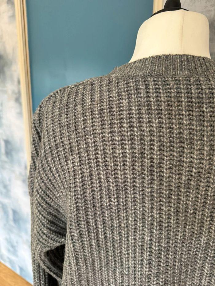 Pull Bershka gris en maille Taille S - photo numéro 5