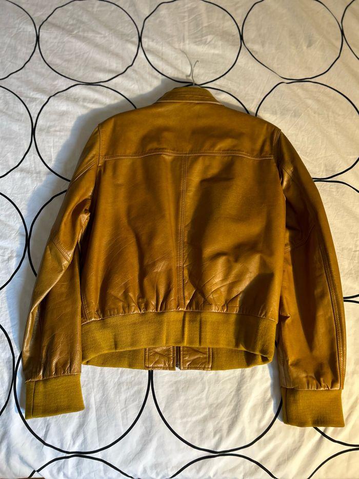 Blouson en cuir marron - photo numéro 2