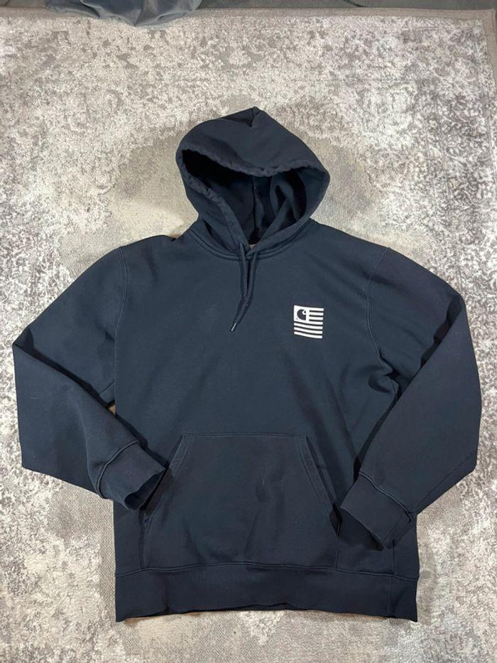 Carhartt WIP Hooded Waving State Flag Sweat Navy - photo numéro 2