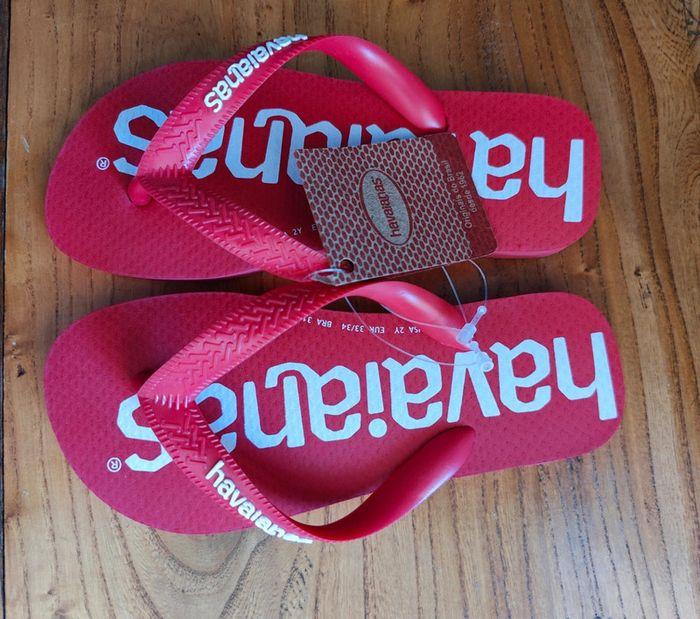 Tongs Havaianias rouges - Taille 33-34 - photo numéro 2