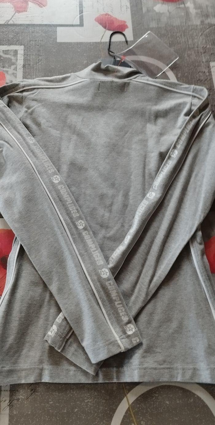 Sweat zip gris Complices - photo numéro 4