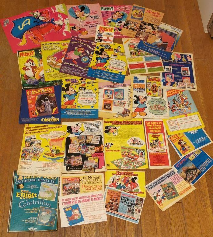 Gros lot anciennes publicités disney fin 70 - photo numéro 1