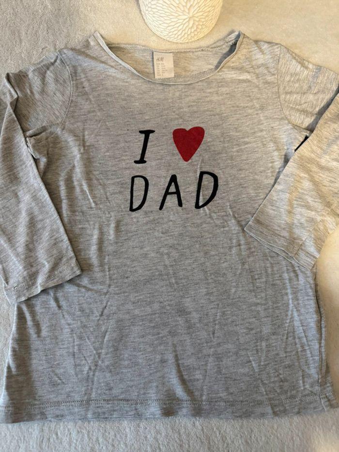 T-shirt manche longue I love dad - photo numéro 2