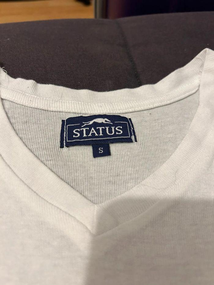 T-shirt blanc status taille S - photo numéro 3