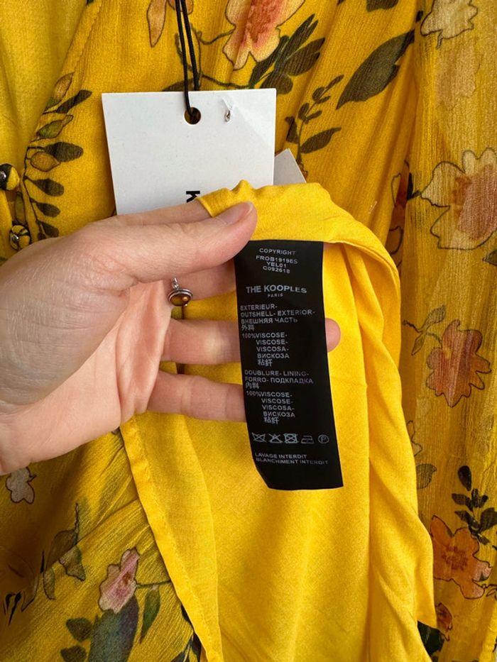 Magnifique robe jaune à motifs floraux en viscose taille 36 - The Kooples - photo numéro 7