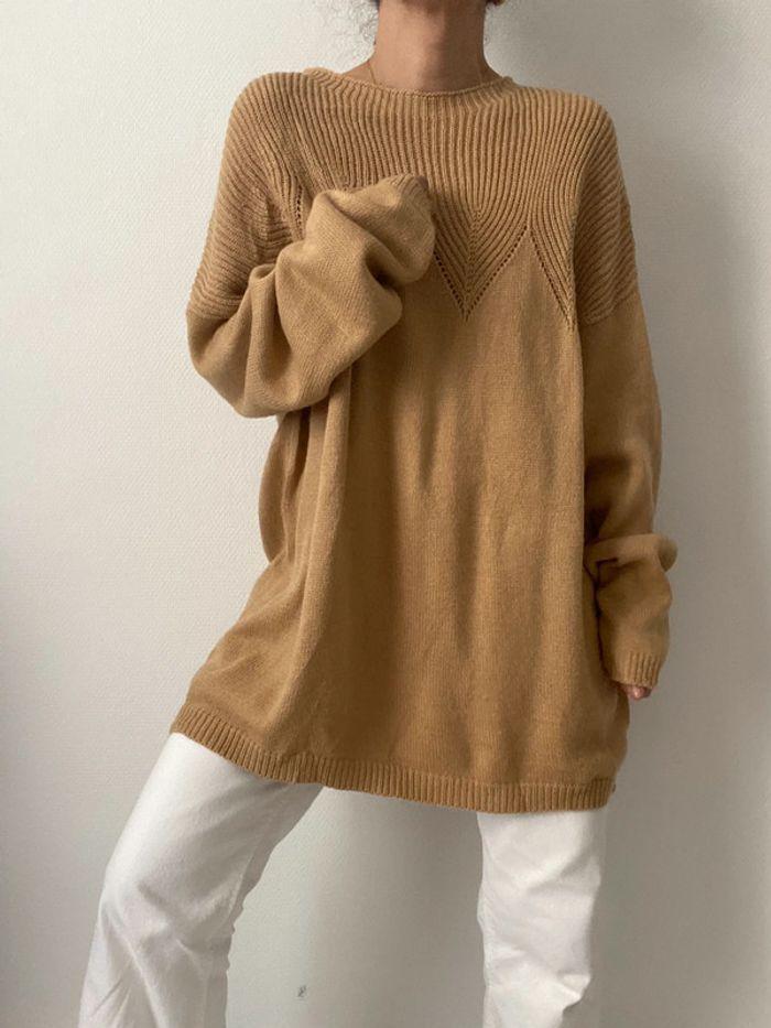 🌺 Oversized pull et/ou robe beige camel - photo numéro 3