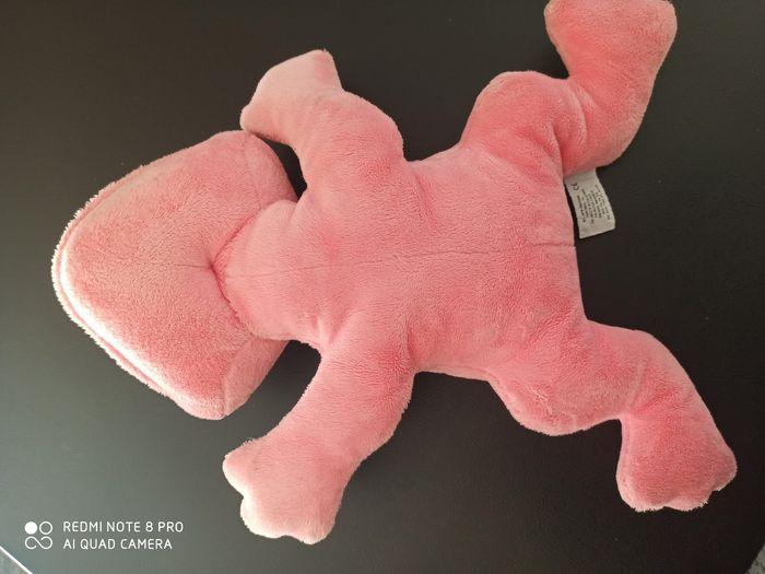 Peluche oreiller  grenouille rose - photo numéro 2