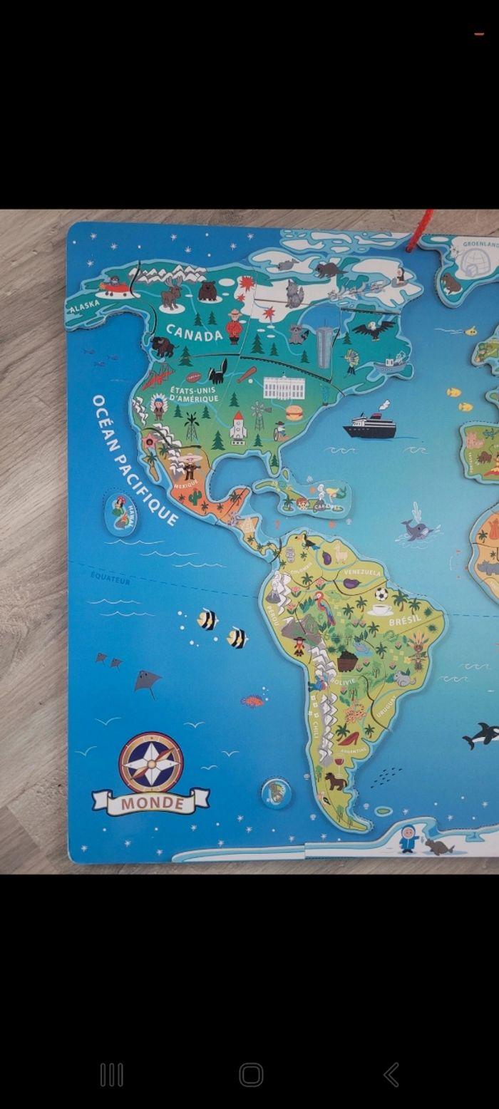 Puzzle carte magnétique du monde - photo numéro 2